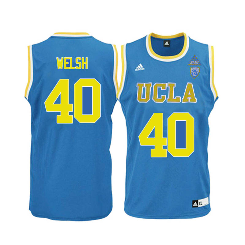 Men UCLA Bruins #40 Thomas Welsh College Basketball Jerseys-Blue - Click Image to Close
